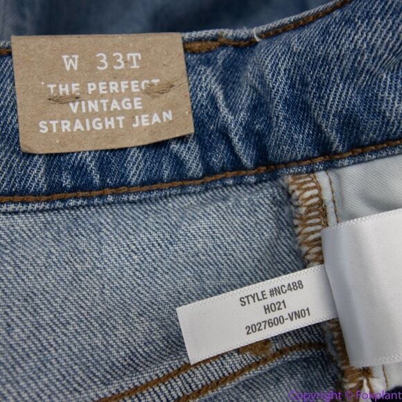 NEW Madewell The Tall Perfect Vintage Straight Jean in Hoye Wash, 33T - Picture 14 of 14